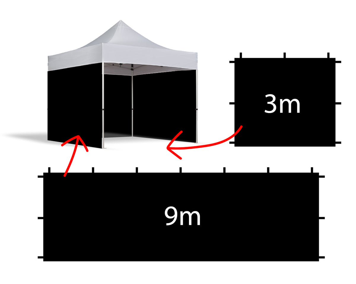S3 Wall 4 Sides 9+3 Meters telts