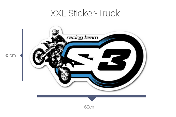 S3 Truck Stcker Enduro 60 X 27CM uzlīmes