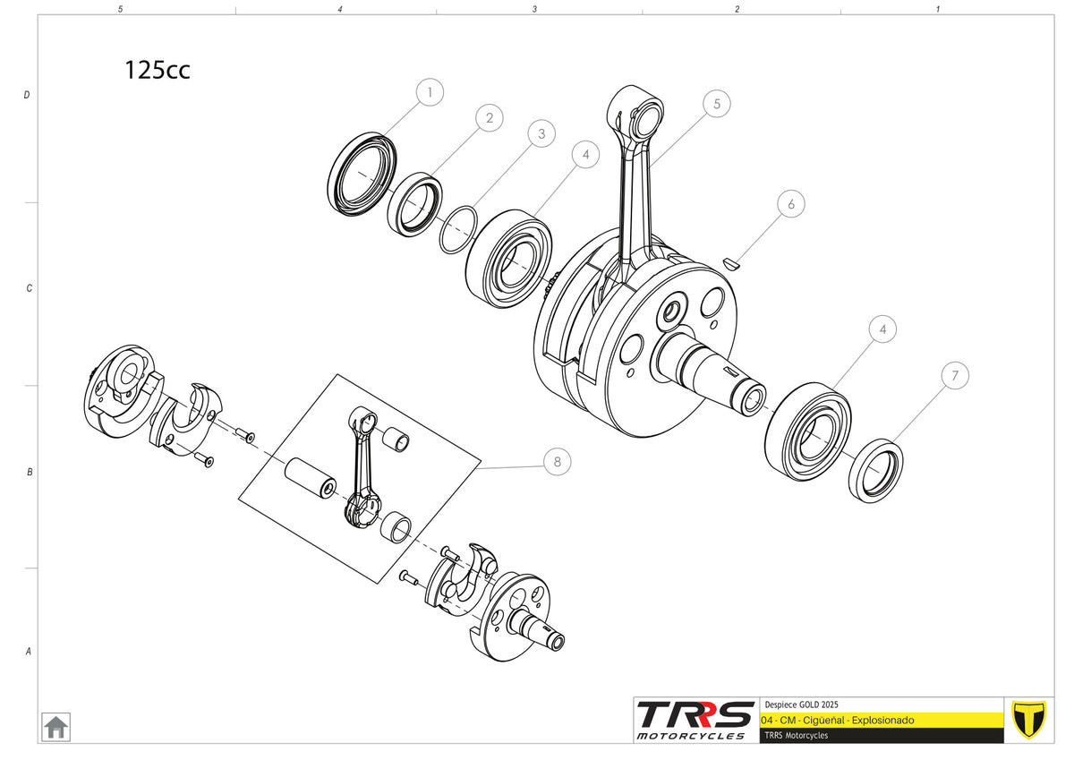 TRRS 2026 ONE GOLD — 04MT-125 Kloķvārpsta 125cc
