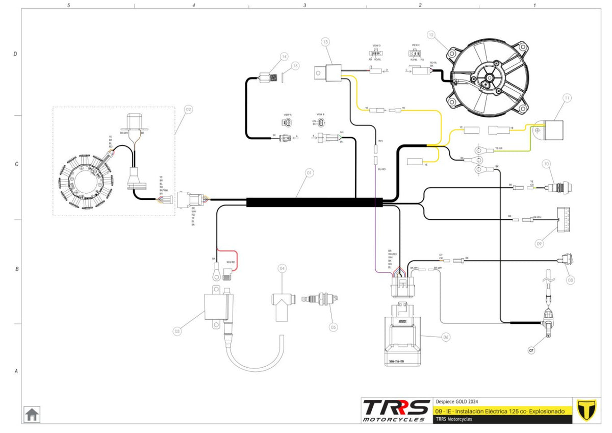 TRRS 2024 ONE GOLD — 09TR-125 Elektroinstalācija 125cc
