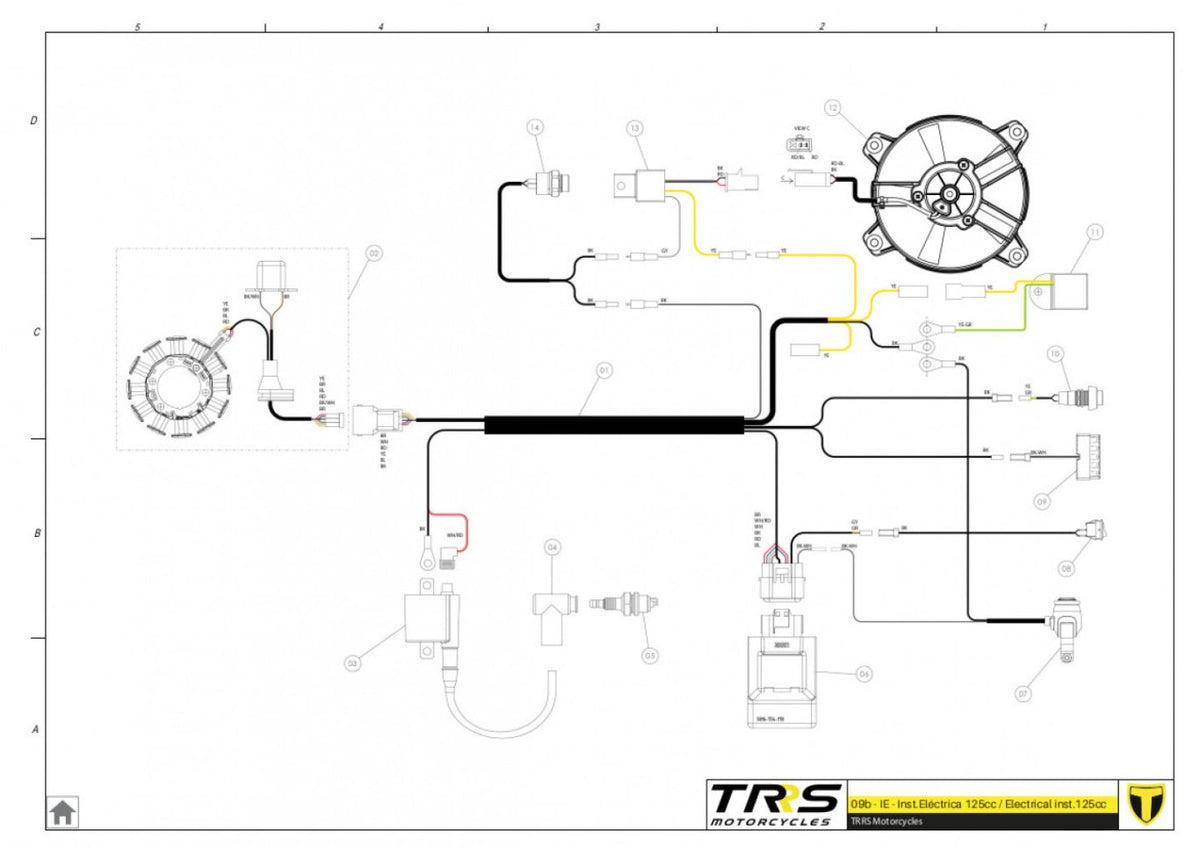 TRRS 2024 XTRACK ONE — 09TR-125 Elektroinstalācija 125cc