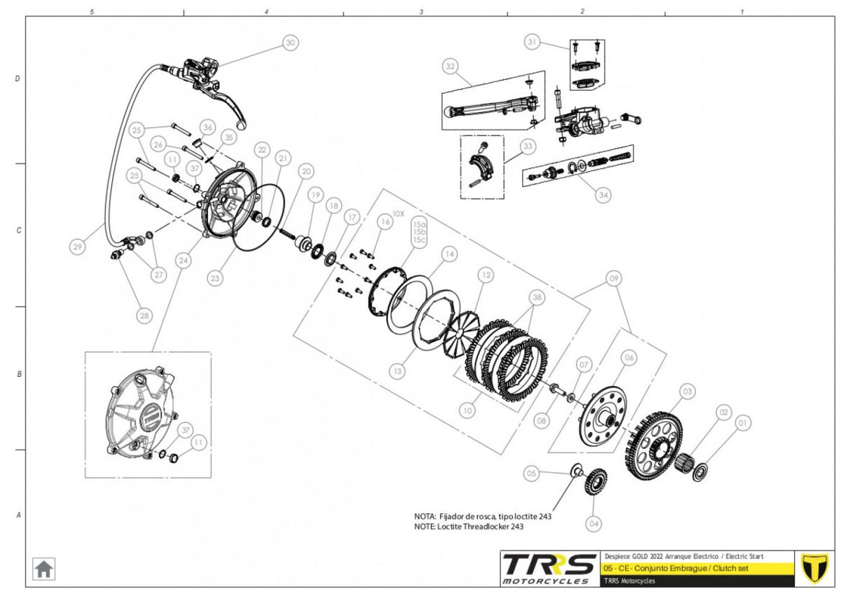 TRRS 2023 ONE GOLD ELECTRIC START — 05MT Sajūgs