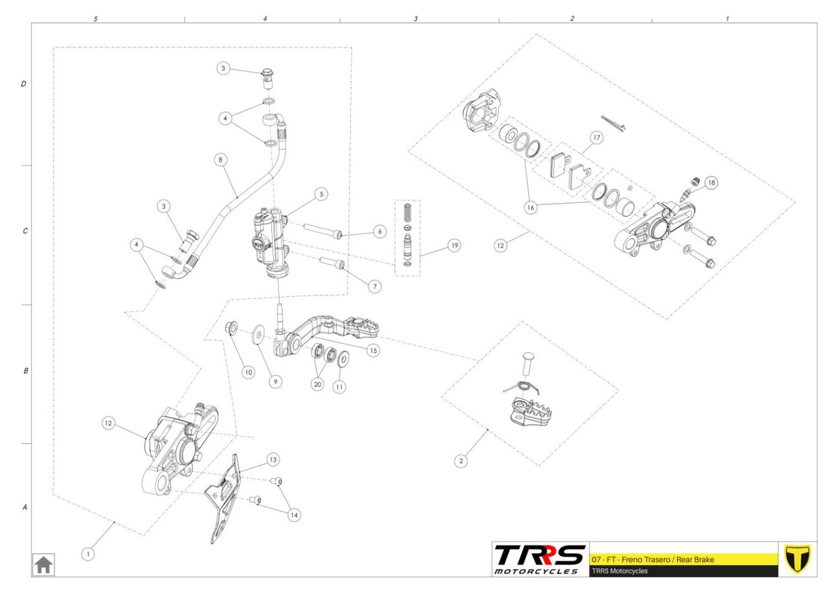 TRRS 2025 ONE RR — 07TR Aizmugurējā bremze