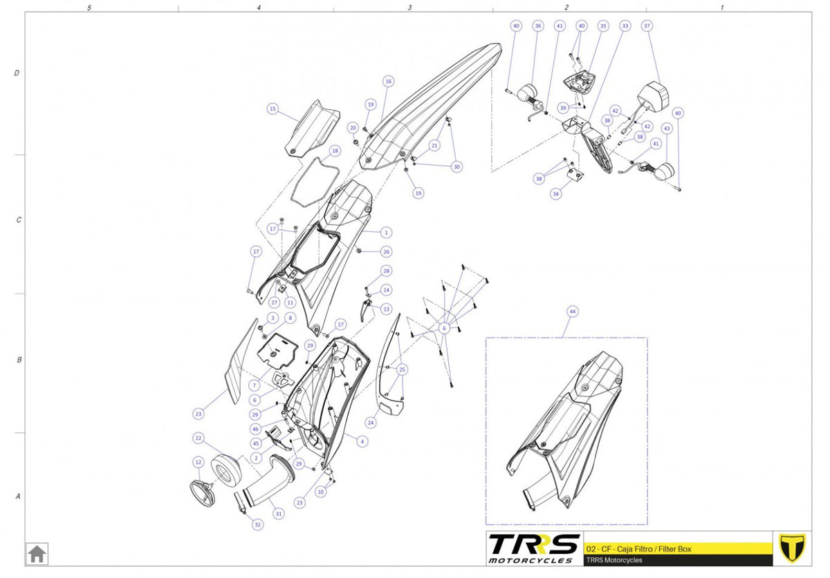 TRRS 2023 ONE RR (HOMOLOGATED) — 02TR Gaisa filtra kaste