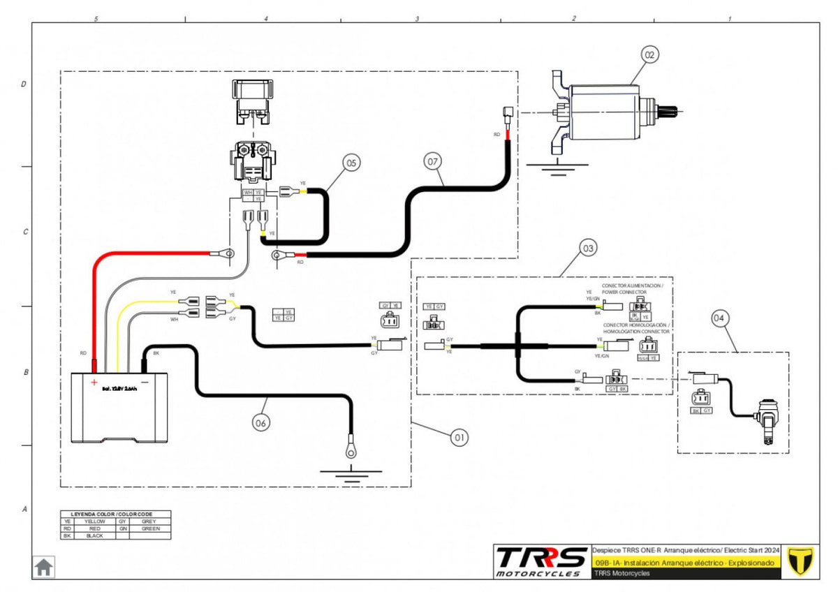 TRRS 2024 ONE R ELECTRIC START (COMPETITION) — 09BTR Elektrostartera instalācija