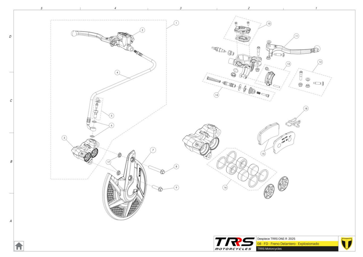 TRRS 2025 ONE R (COMPETITION) — 08TR Priekšējā bremze