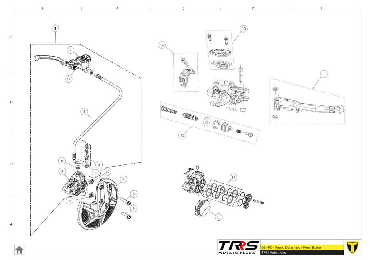 TRRS 2024 XTRACK ONE RR (COMPETITION) — 08TR Priekšējā bremze