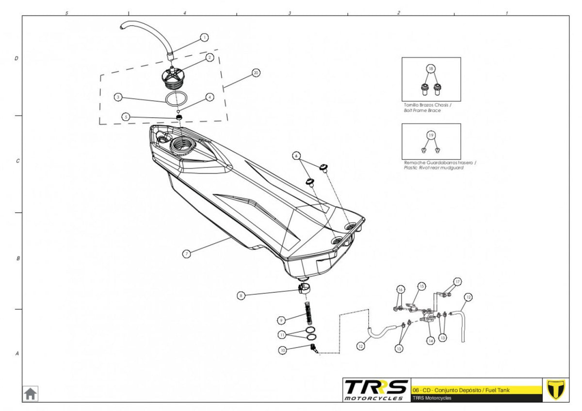 TRRS 2023 XTRACK ONE RR ELECTRIC START (COMPETITION) — 06TR Degvielas tvertne