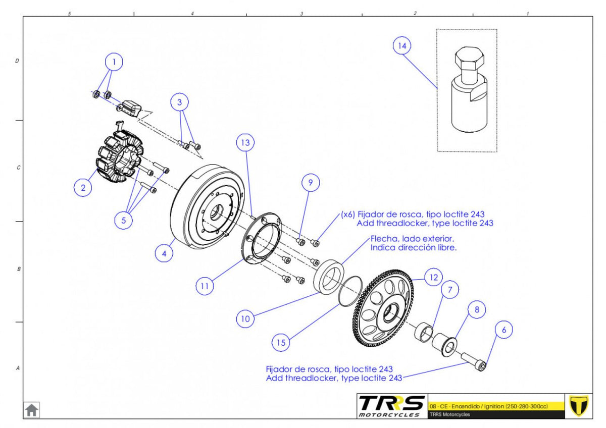 TRRS 2023 XTRACK ONE RR ELECTRIC START (COMPETITION) — 08MT Aizdedze