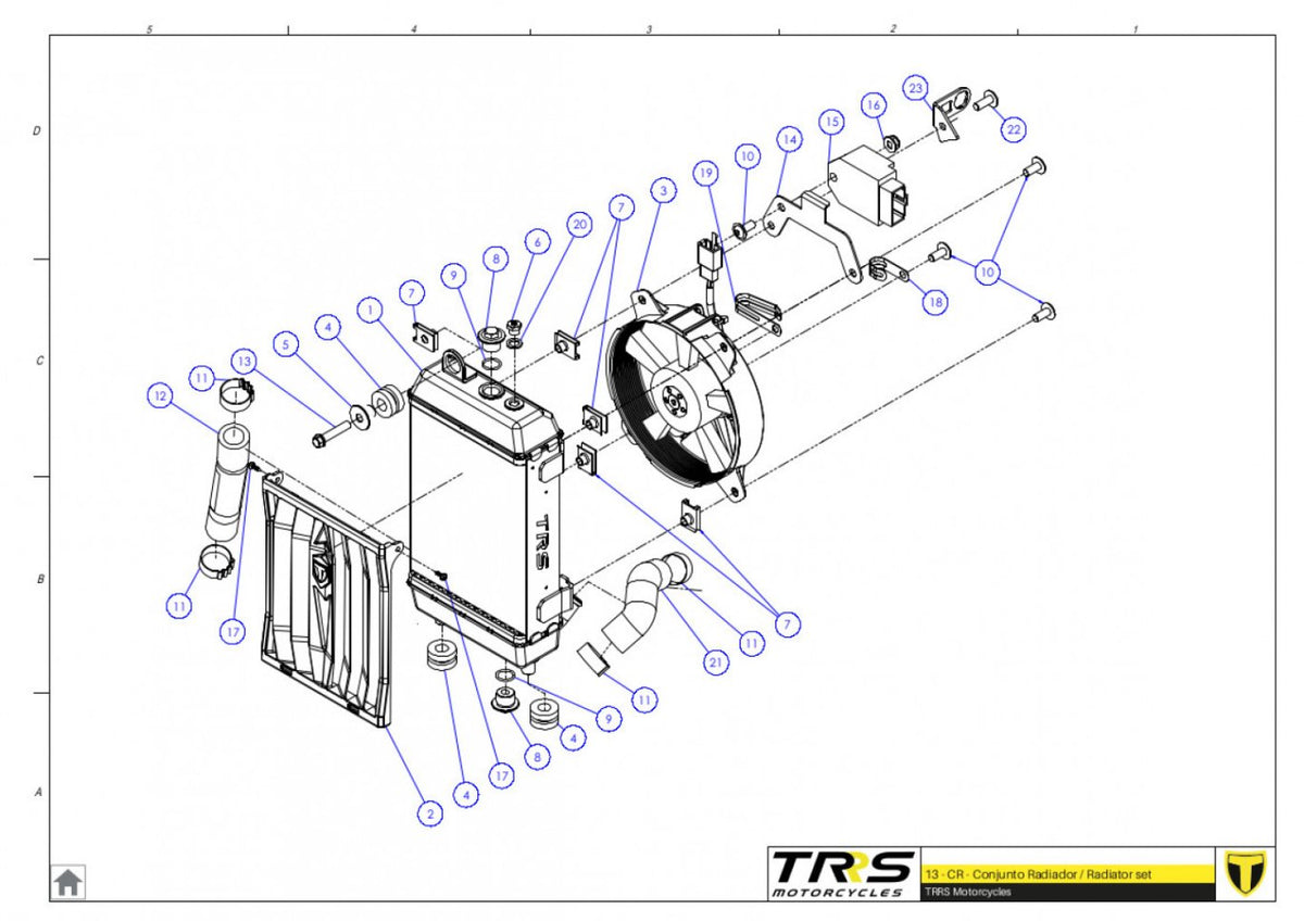 TRRS 2023 XTRACK ONE RR ELECTRIC START (COMPETITION) — 13TR Radiators