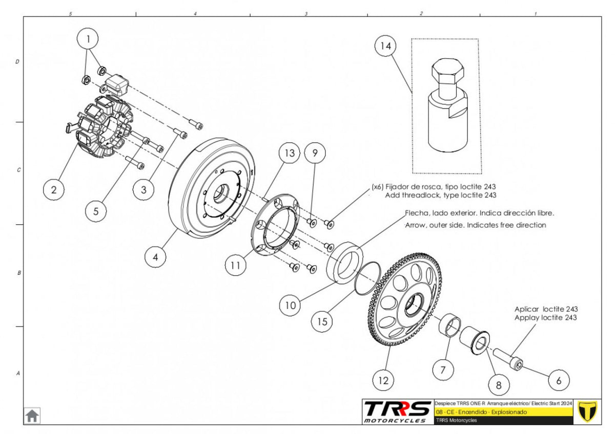 TRRS 2024 ONE R ELECTRIC START (COMPETITION) — 08MT Aizdedze