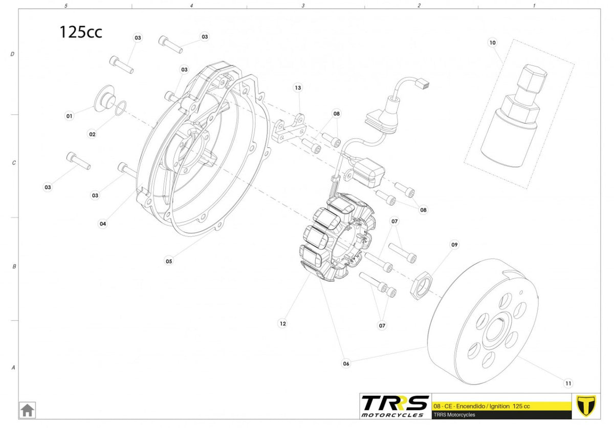 TRRS 2023 ONE RR (HOMOLOGATED) — 08MT-125 Aizdedze 125cc