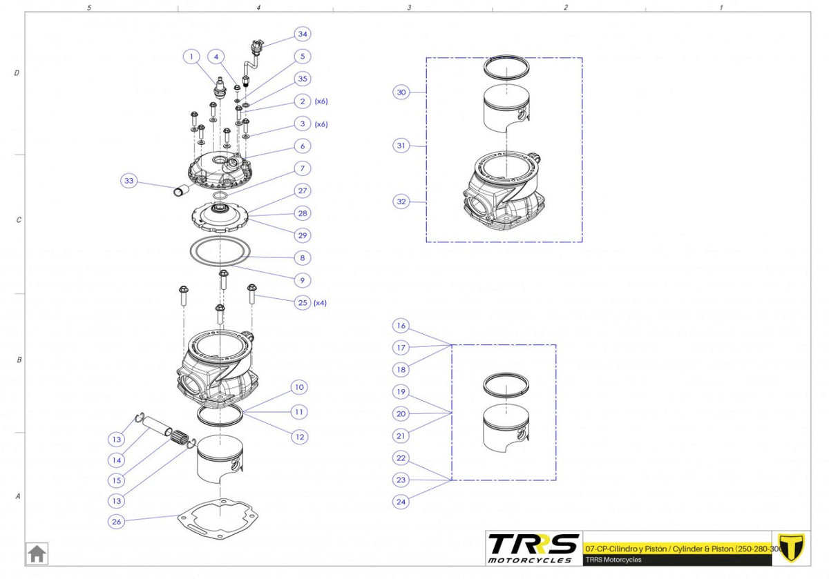 TRRS 2023 ONE RR (HOMOLOGATED) — 07MT Cilindrs un virzulis