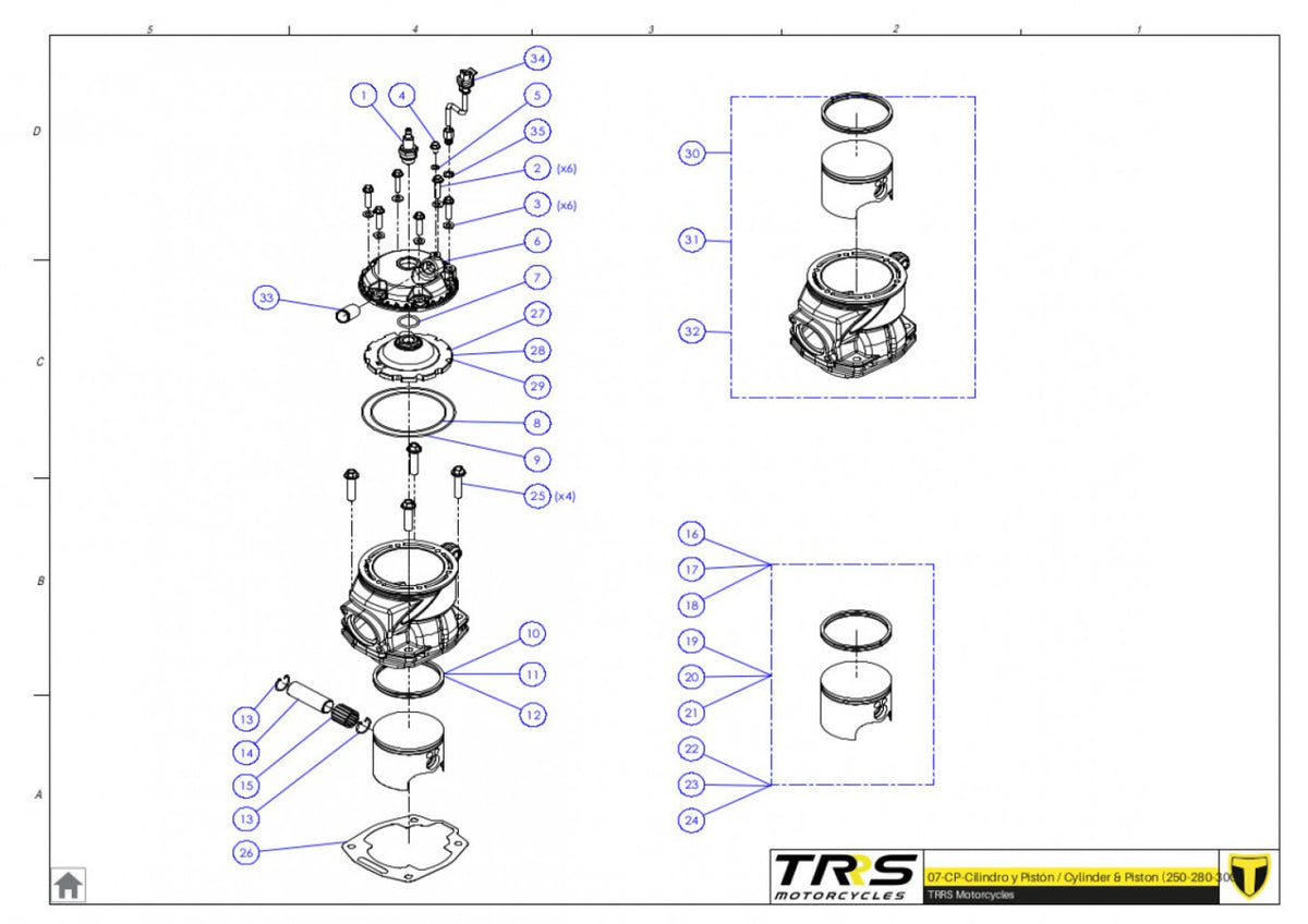 TRRS 2023 XTRACK ONE RR ELECTRIC START (HOMOLOGATED) — 07MT Cilindrs un virzulis