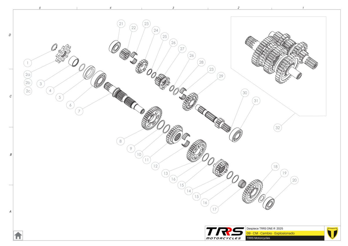 TRRS 2025 ONE R (COMPETITION) — 09MT Pārnesumu pārslēgs