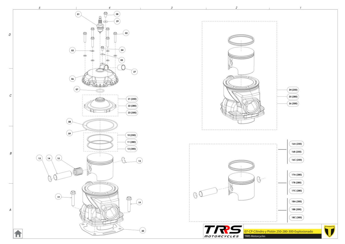 TRRS 2026 ONE — 07MT Cilindrs un virzulis