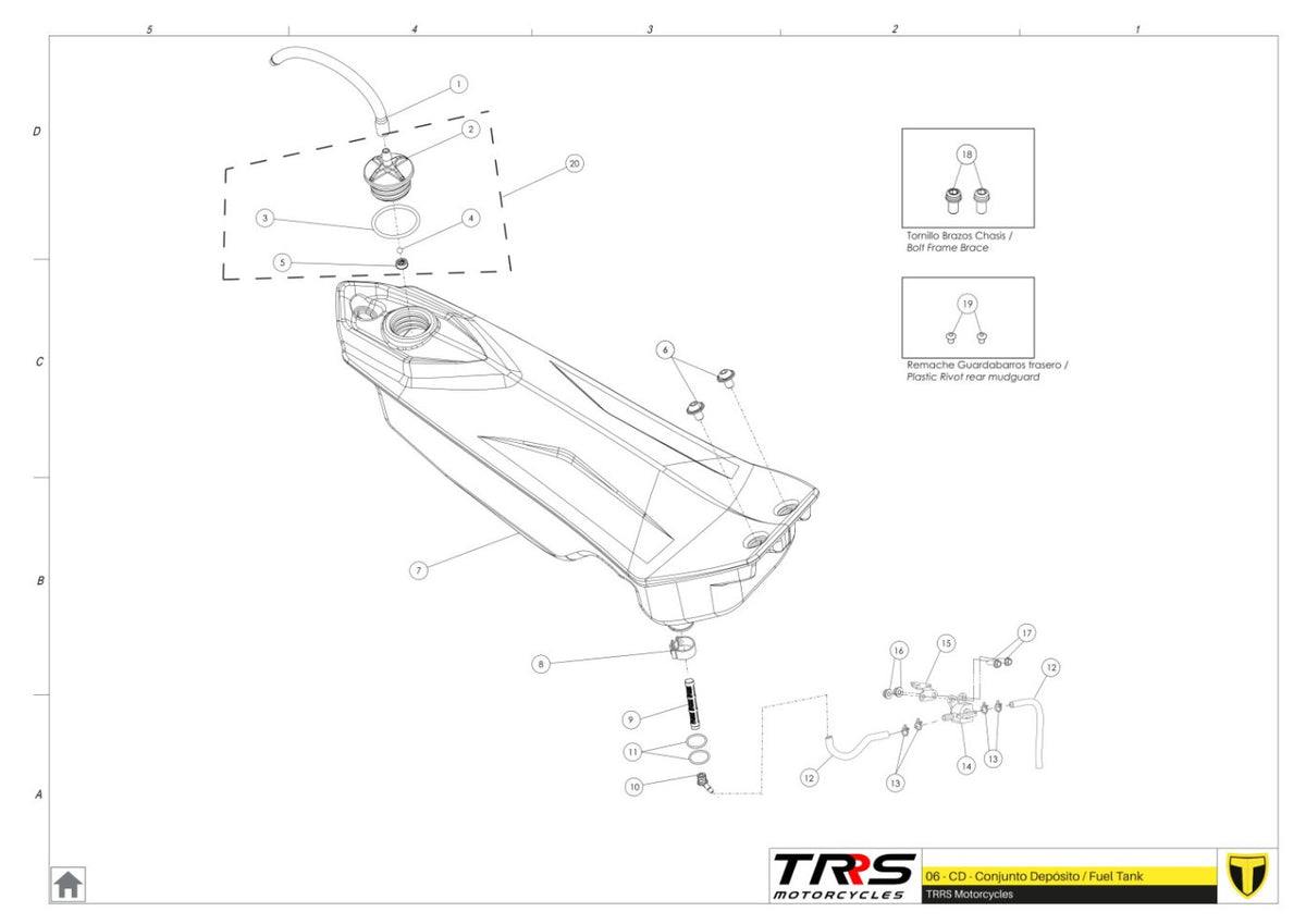 TRRS 2024 XTRACK ONE RR ELECTRIC START (COMPETITION) — 06TR Degvielas tvertne