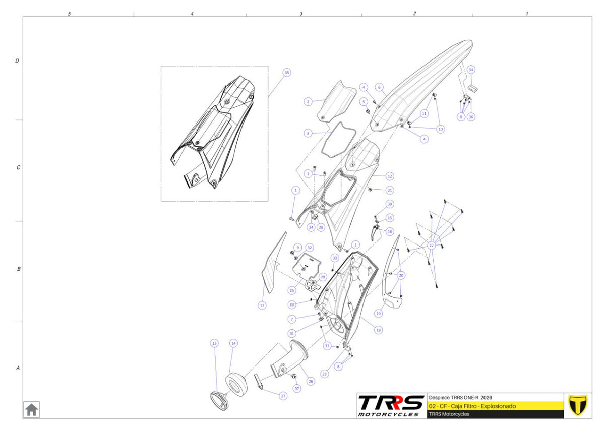 TRRS 2026 ONE R (COMPETITION) — 02TR Gaisa filtra kaste