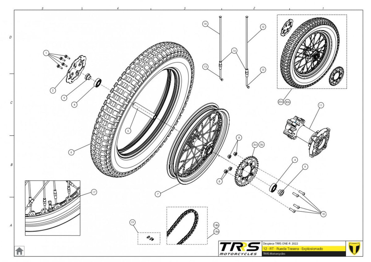 TRRS 2023 ONE R (COMPETITION) — 12TR Aizmugurējais ritenis