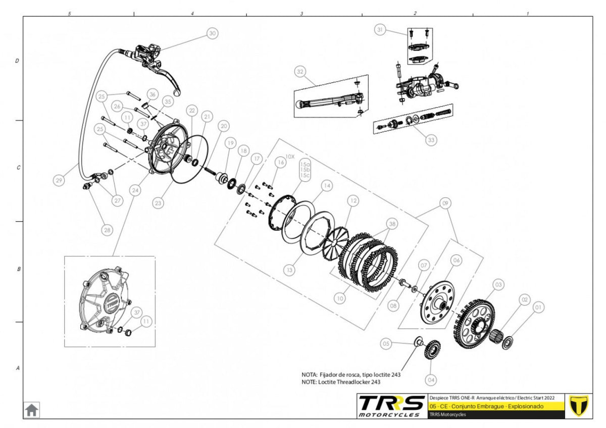 TRRS 2023 ONE R ELECTRIC START (COMPETITION) — 05MT Sajūgs