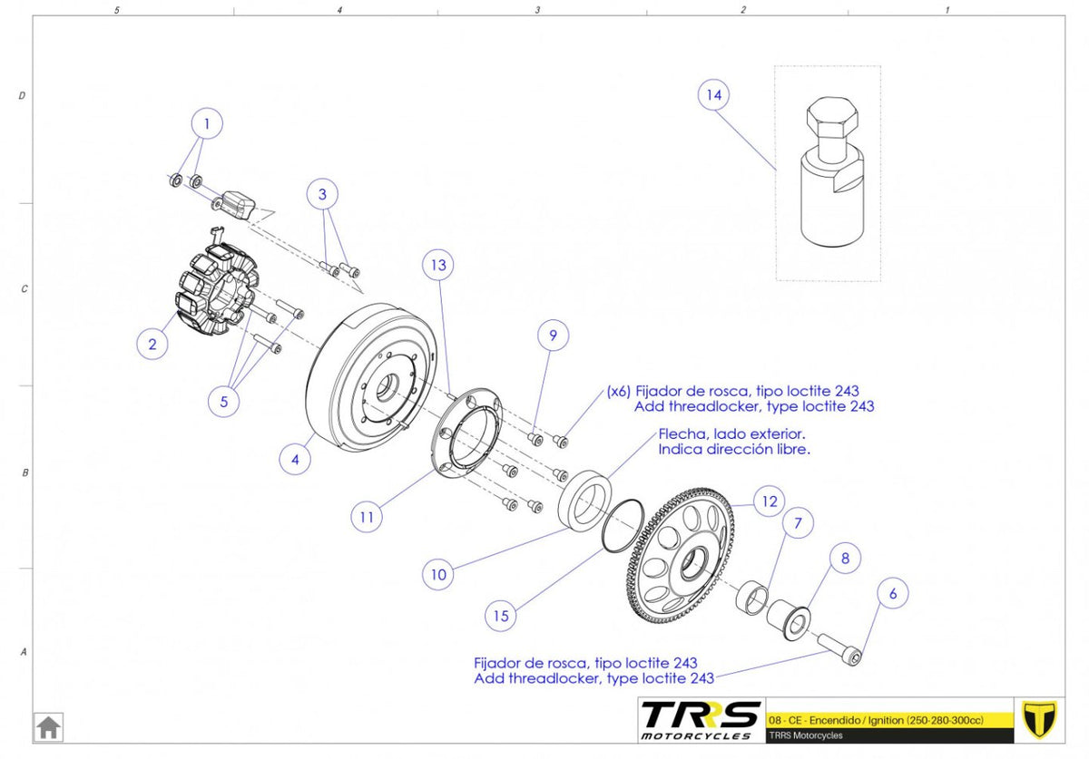 TRRS 2023 ONE RR ELECTRIC START (HOMOLOGATED) — 08MT Aizdedze