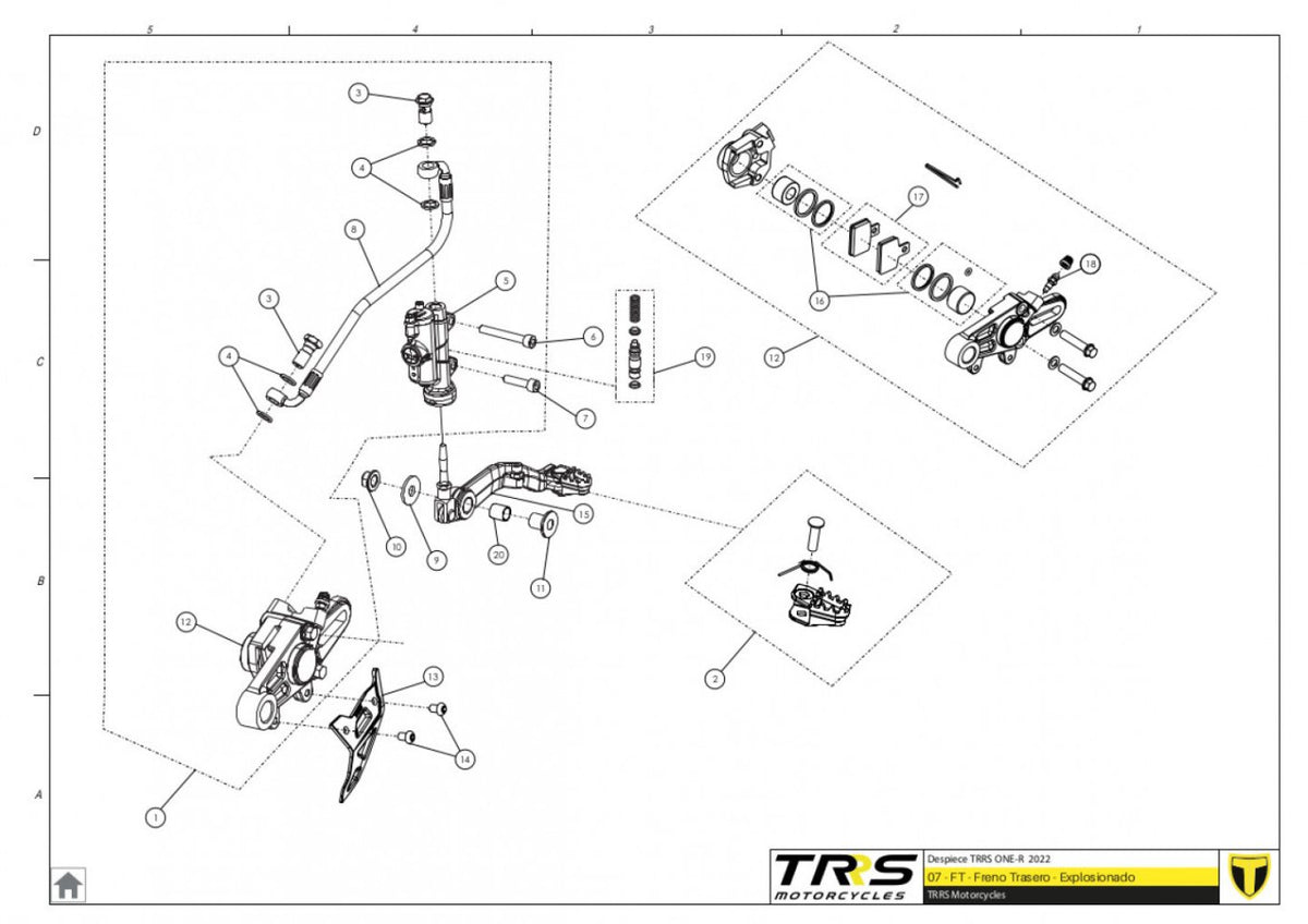 TRRS 2023 ONE R (COMPETITION) — 07TR Aizmugurējā bremze