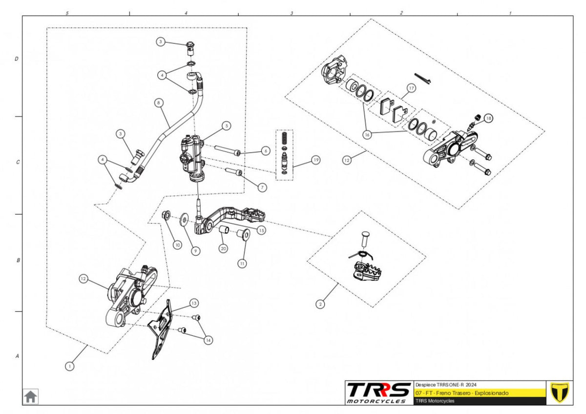 TRRS 2024 ONE R (COMPETITION) — 07TR Aizmugurējā bremze