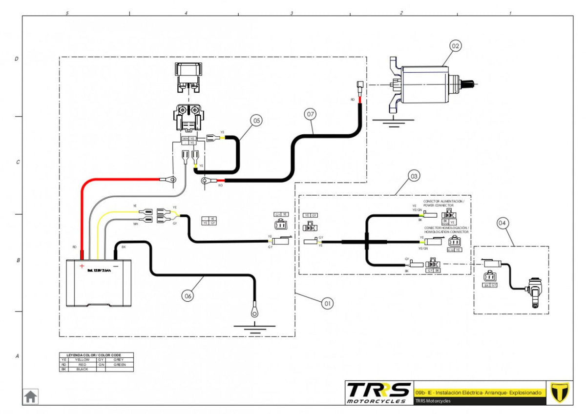 TRRS 2024 XTRACK ONE ELECTRIC START — 09BTR Elektroinstalācija ar elektrostarteri