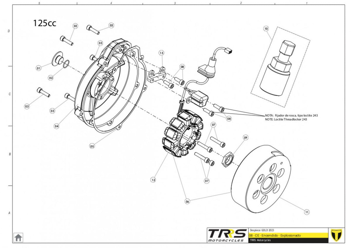 TRRS 2023 ONE GOLD — 08MT-125 Aizdedze 125cc