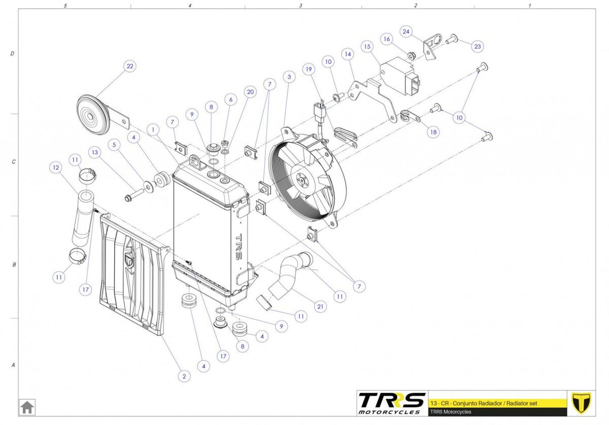 TRRS 2023 ONE RR ELECTRIC START (HOMOLOGATED) — 13TR Radiators