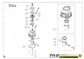 TRRS 2023 ONE R (COMPETITION) — 07MT-125 Cilindrs un virzulis 125cc