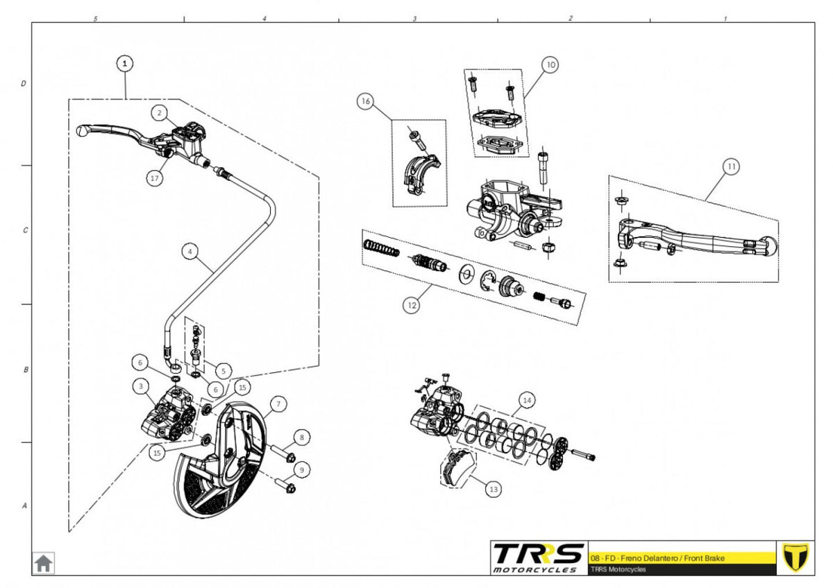 TRRS 2023 XTRACK ONE RR (HOMOLOGATED) — 08TR Priekšējā bremze