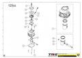 TRRS 2024 ONE R (COMPETITION) — 07MT-125 Cilindrs un virzulis 125cc
