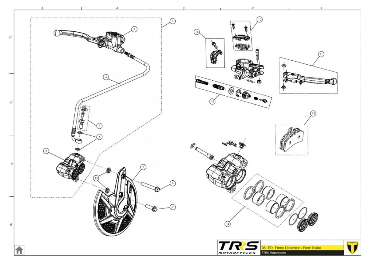 TRRS 2023 XTRACK ONE RR ELECTRIC START (HOMOLOGATED) — 08TR Priekšējā bremze