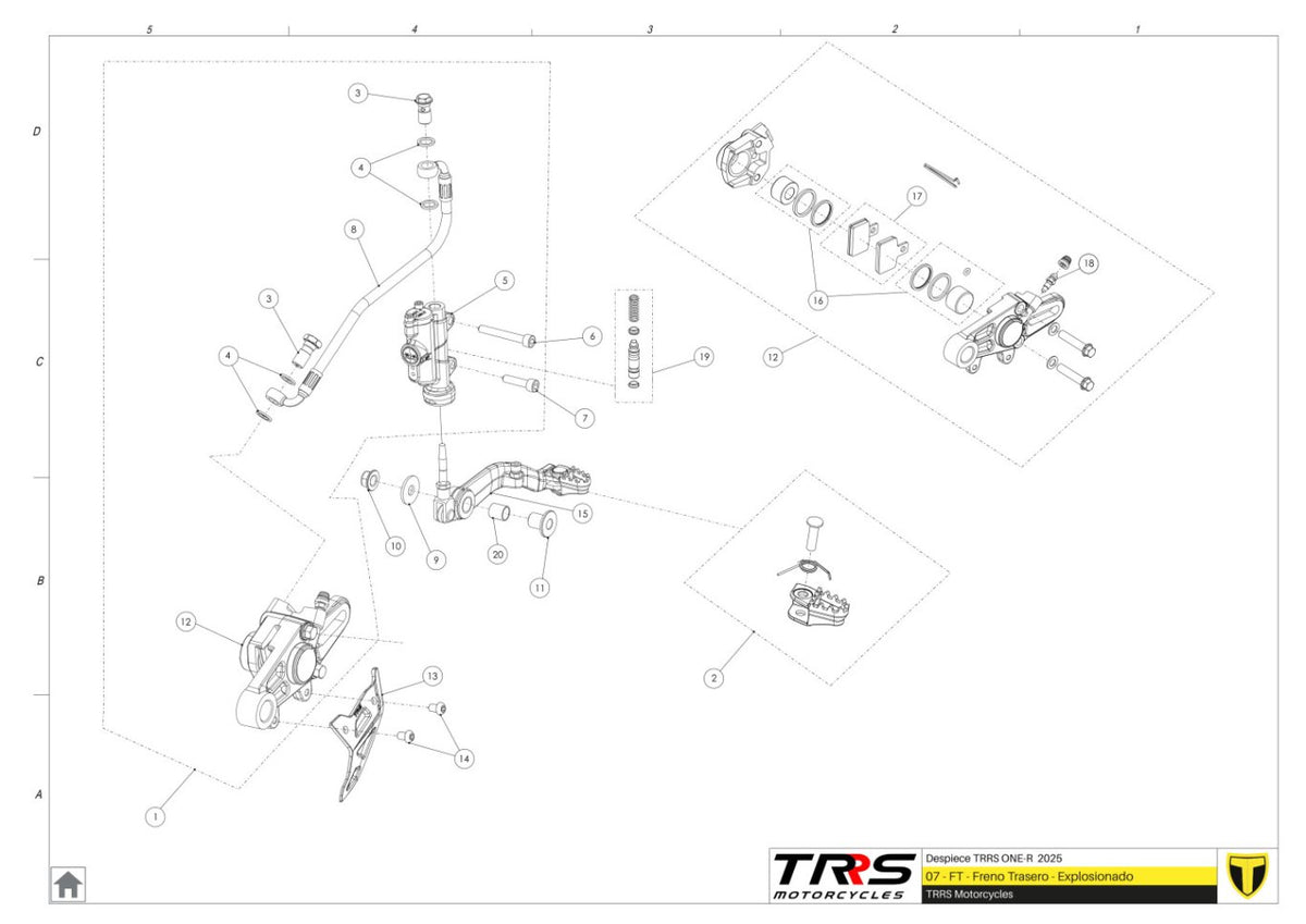 TRRS 2025 ONE R (COMPETITION) — 07TR Aizmugurējā bremze