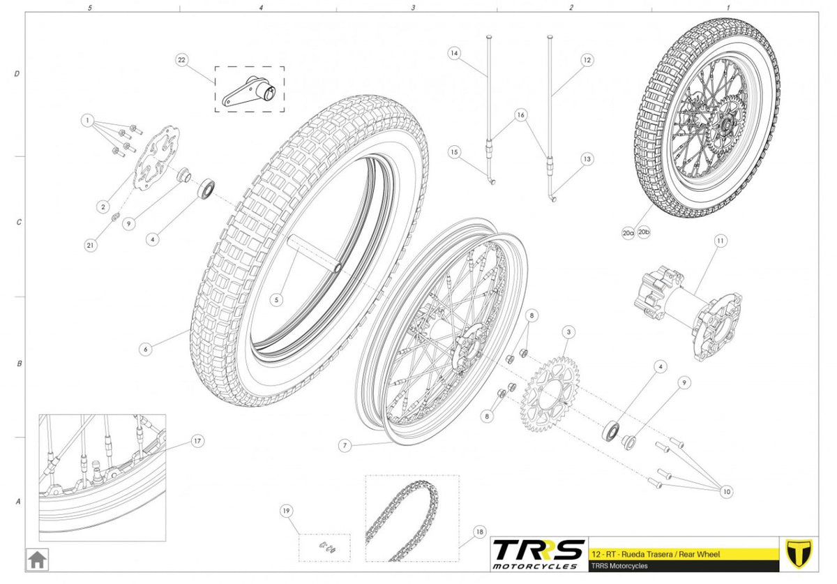 TRRS 2023 ONE RR (HOMOLOGATED) — 12TR Aizmugurējais ritenis