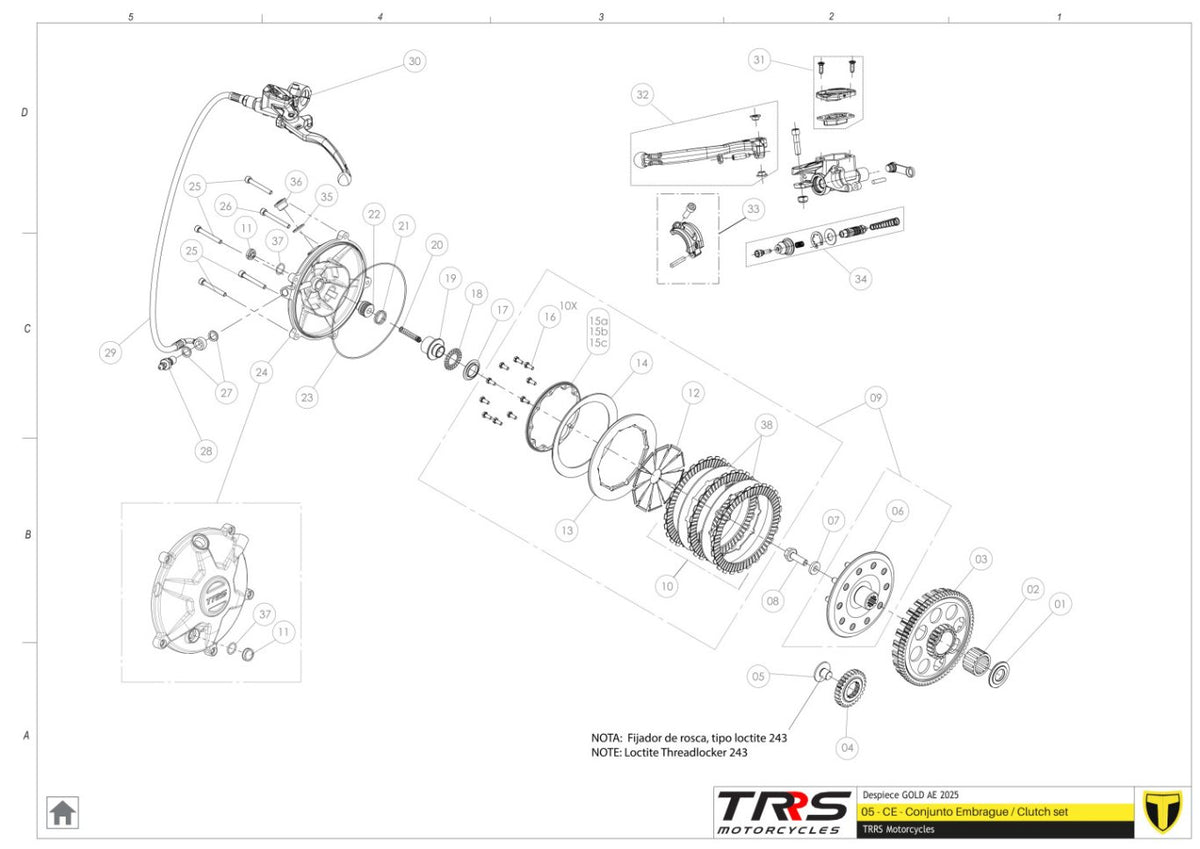 TRRS 2025 ONE GOLD ELECTRIC START (INJECTION) — 05MT Sajūgs