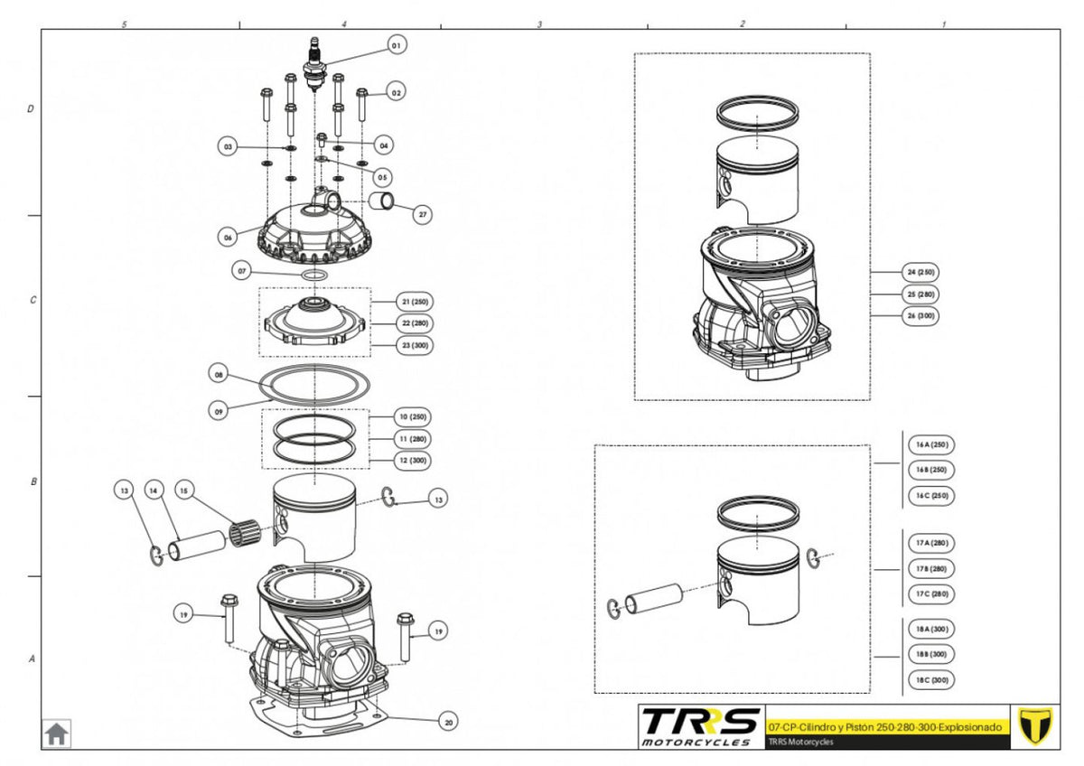 TRRS 2024 XTRACK ONE — 07MT Cilindrs un virzulis