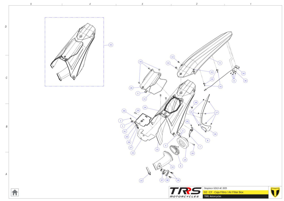 TRRS 2025 ONE GOLD ELECTRIS START — 02TR Gaisa filtra kaste