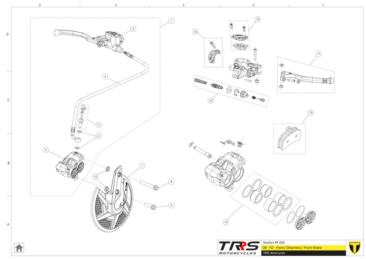 TRRS 2026 ONE RR ELECTRIC START (INJECTION) — 08TR Priekšējā bremze
