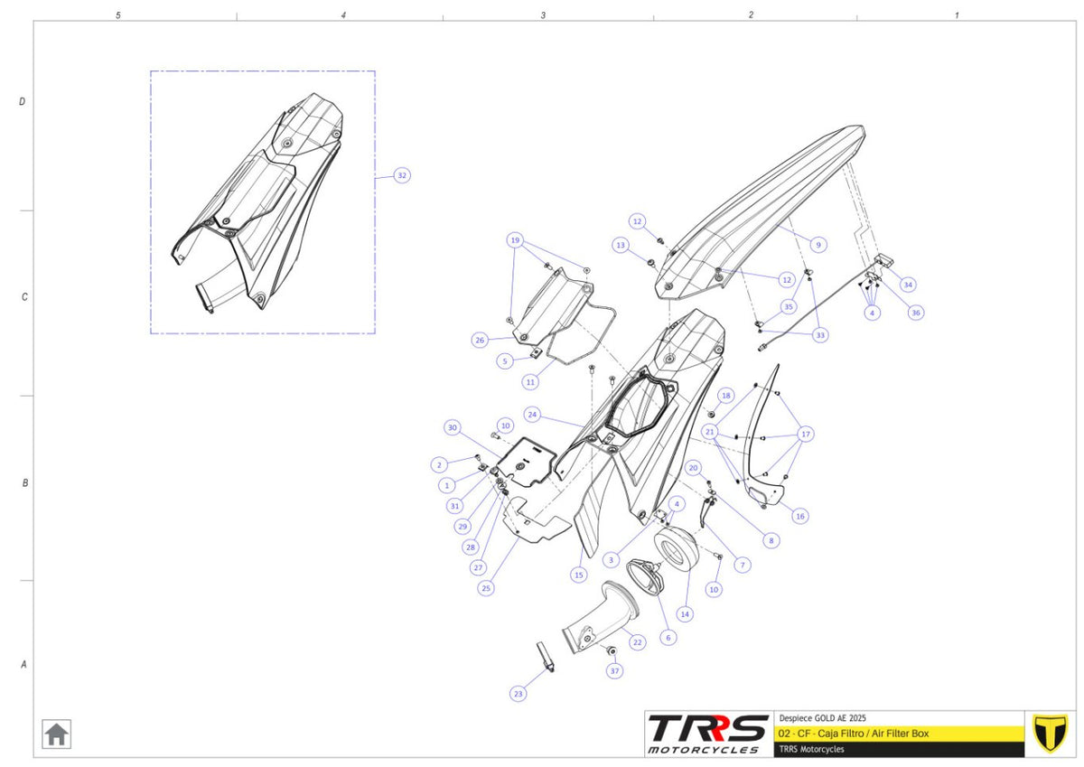 TRRS 2025 ONE GOLD ELECTRIC START — 02TR Gaisa filtra kaste