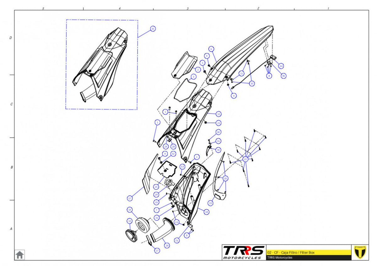 TRRS 2024 ONE RR ELECTRIC START — 02TR Gaisa filtra kaste