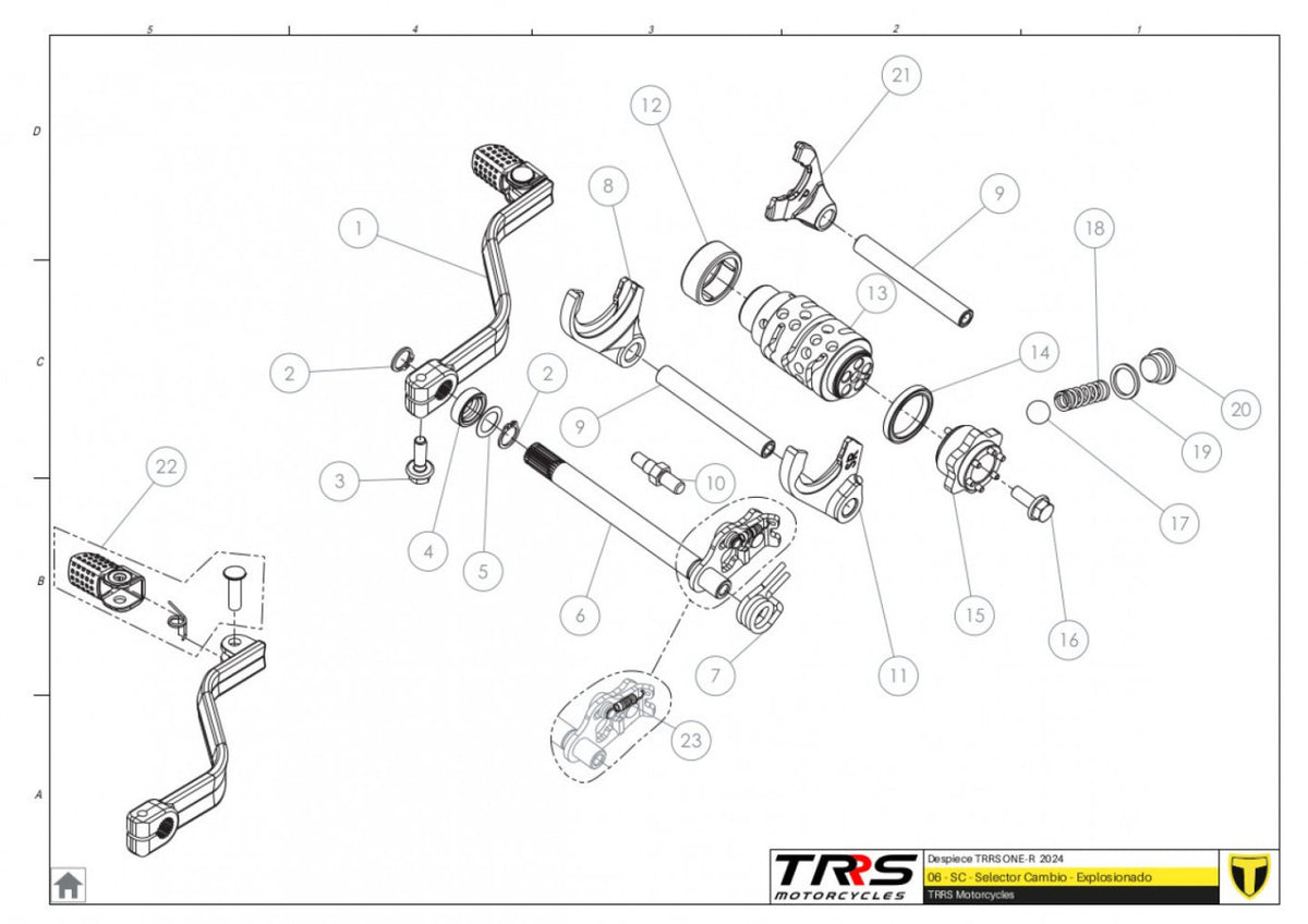 TRRS 2024 ONE R (COMPETITION) — 06MT Pārnesumu selektors