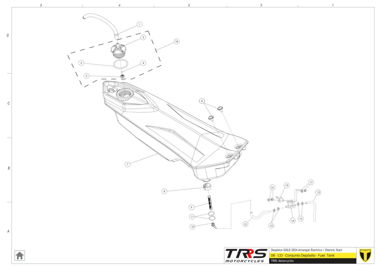 TRRS 2024 ONE GOLD ELECTRIC START — 06TR Degvielas tvertne