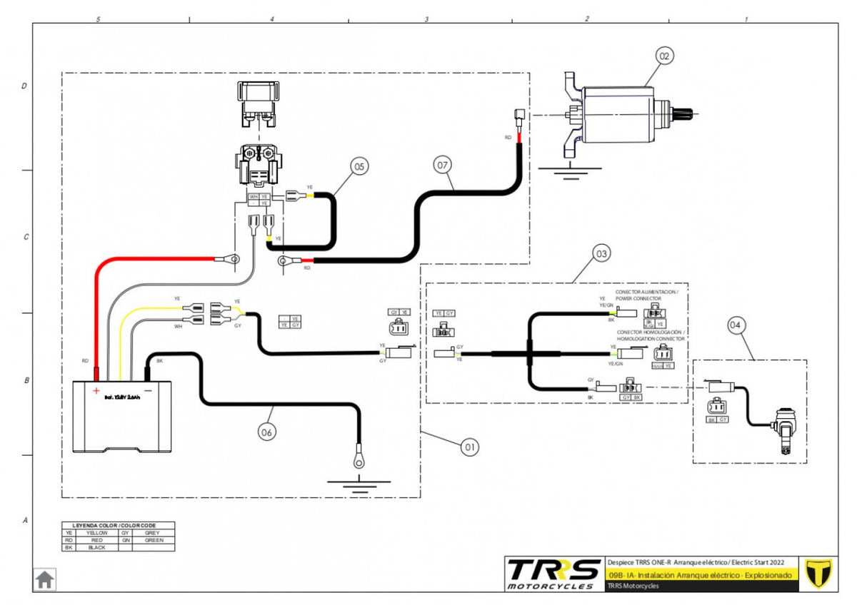 TRRS 2023 ONE R ELECTRIC START (COMPETITION) — 09BTR Elektrostartera instalācija