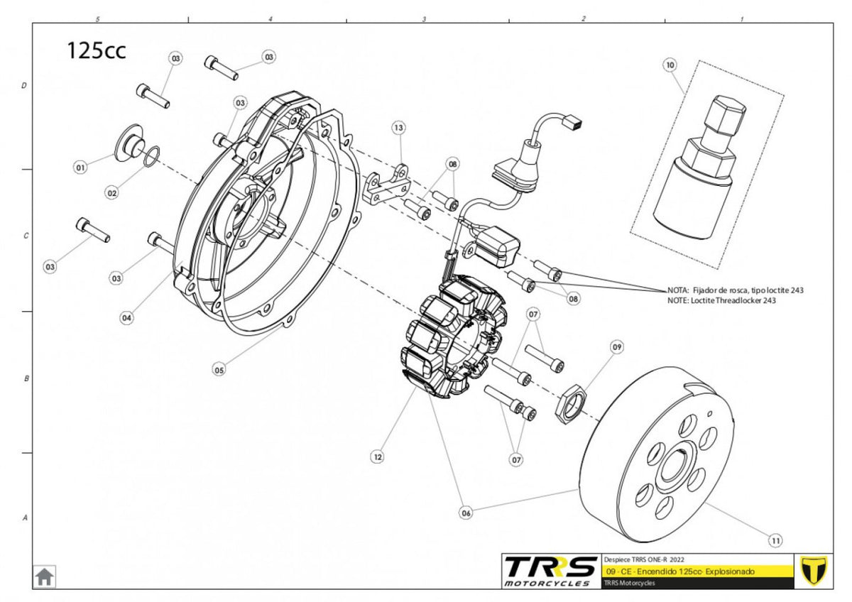 TRRS 2023 ONE R (COMPETITION) — 08MT-125 Aizdedze 125cc