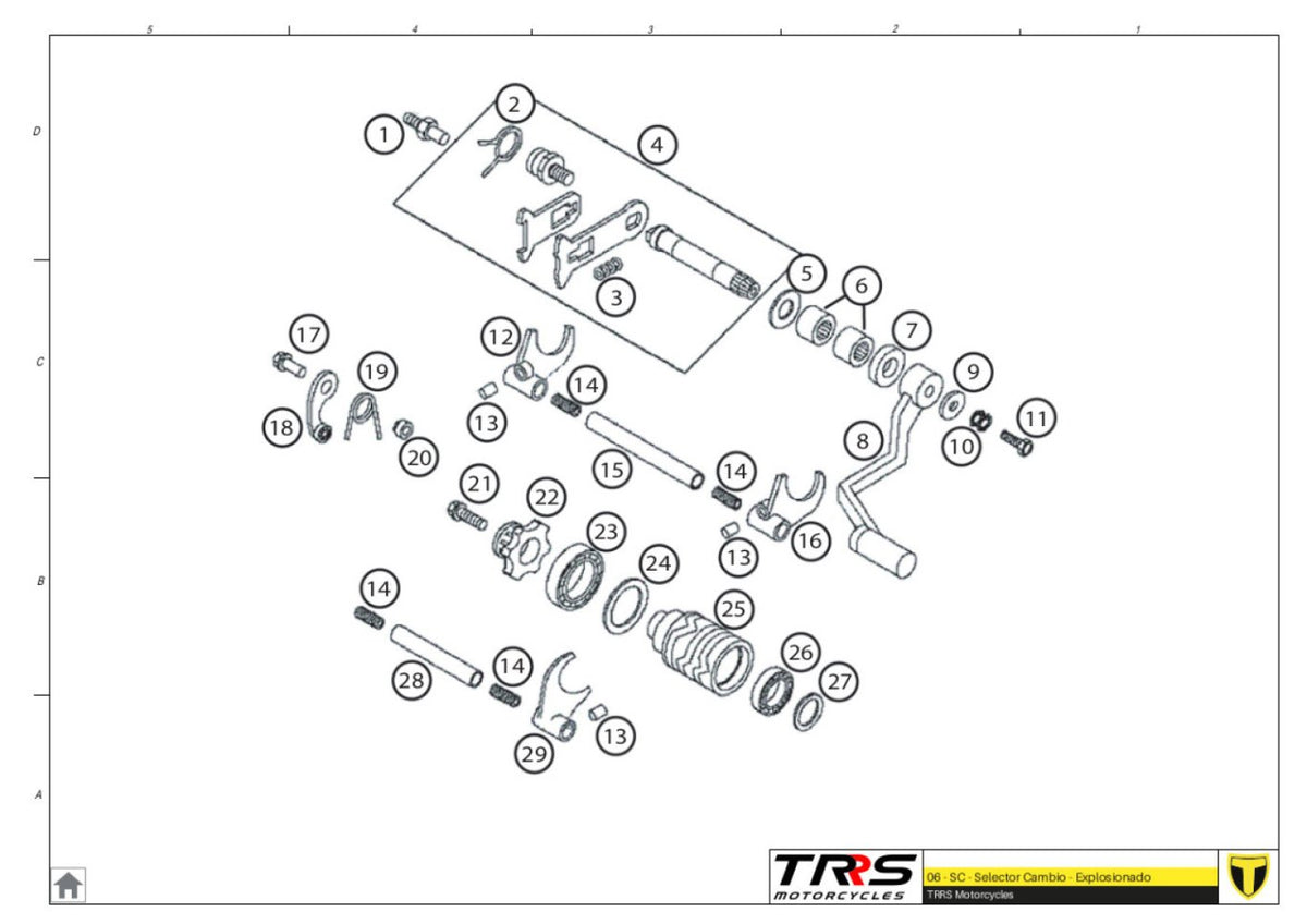 TRRS 2024 ONE RR 80CC — 06MT Pārnesumu selektors