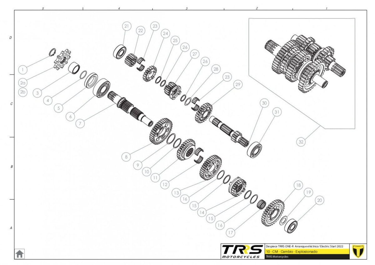 TRRS 2023 ONE R ELECTRIC START (COMPETITION) — 09MT Pārnesumu pārslēgs