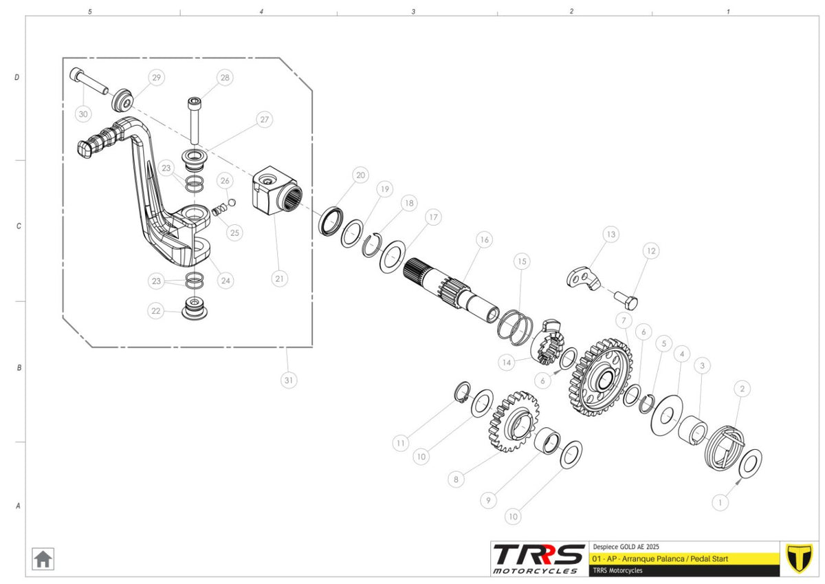 TRRS 2025 ONE GOLD ELECTRIC START (INJECTION) — 01MT Kikstarteris