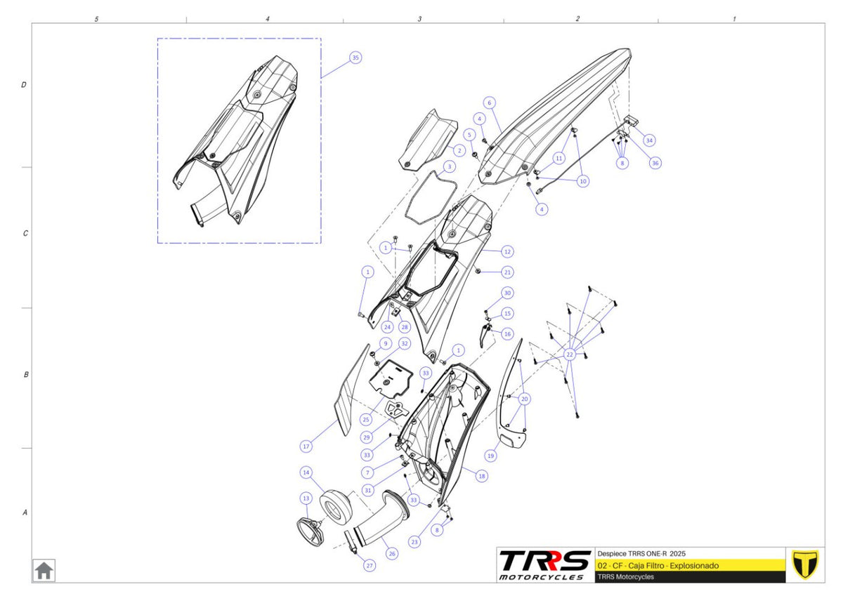 TRRS 2025 ONE R (COMPETITION) — 02TR Gaisa filtra kaste